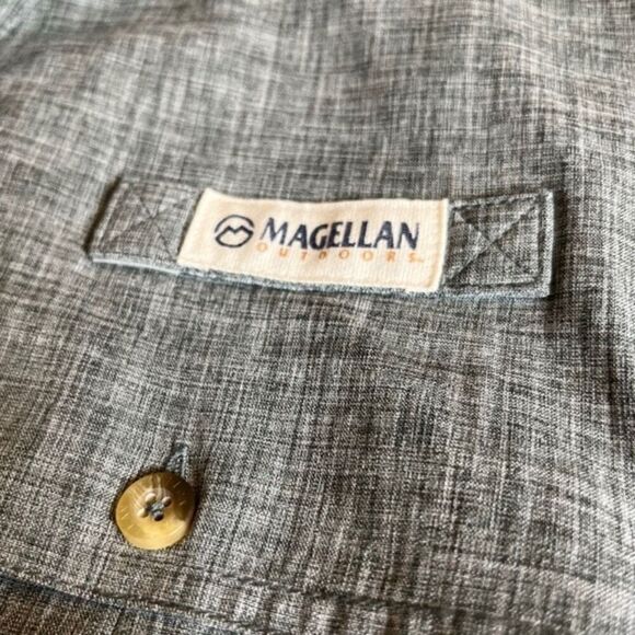 MAGELLAN Outdoors Men's Fish Gear Angler Fit Long Sleeved Vented Shirt Size Med - Picture 7 of 10